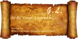 Gráczer Levente névjegykártya